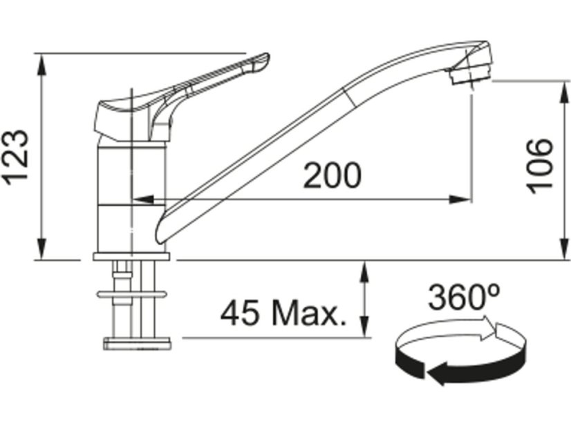 Dřezová baterie Franke FB 250.031 BASIC NEW Chrom - 2