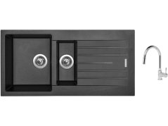 Set Sinks PERFECTO 1000.1 Metalblack + batéria Sinks MIX 35 P chróm Set Sinks PERFECTO 1000.1 Metalblack + batéria Sinks MIX 35 P chróm