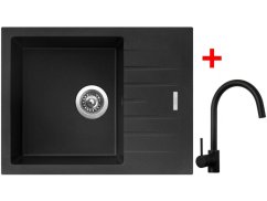 Sinks PERFECTO 650 Metalblack + Vitalia černá matná Sinks PERFECTO 650 Metalblack + Vitalia černá matná