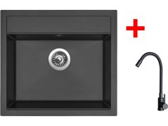 Set Sinks Solo 560 Pureblack + Elasta čierná matná