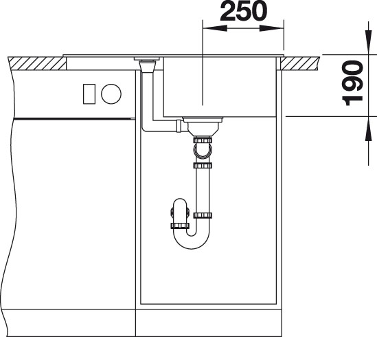 Granitový drez Blanco METRA 45 S Compact Sivá vulkan