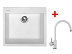 Set Sinks Cube 560 Milk + Vitalia GR Set Sinks Cube 560 Milk + Vitalia GR