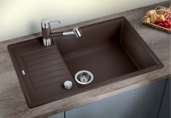 Granitový dřez Blanco ZIA XL 6 S Compact bílá soft s excentrem