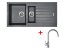 Set Sinks Perfecto 1000.1 Titanium + Vitalia