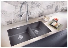 Granitový dřez Blanco SUBLINE 480/320 U InFino černá dřez vlevo bez táhla