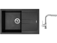 Set Sinks AMANDA 780 Metalblack + baterie Sinks ENIGMA S chrom Set Sinks AMANDA 780 Metalblack + baterie Sinks ENIGMA S chrom