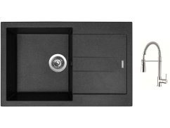 Set Sinks AMANDA 780 Granblack + baterie Sinks MIX 35 PROF S chrom Set Sinks AMANDA 780 Granblack + baterie Sinks MIX 35 PROF S chrom