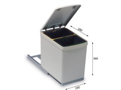 Odpadkový koš Alveus Albio10 2x7,5L F