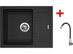 Sinks LINEA 600 Granblack + Elasta nerez/čierná Sinks LINEA 600 Granblack + Elasta nerez/čierná