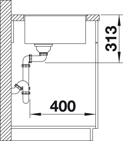 Granitový drez Blanco SUBLINE 500 F biela soft