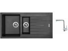 Set Sinks PERFECTO 1000.1 Metalblack + batéria Sinks MIX 3 chróm Set Sinks PERFECTO 1000.1 Metalblack + batéria Sinks MIX 3 chróm