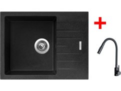 Sinks PERFECTO 650 Granblack + ELASTA S černá matná
