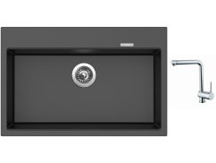 Set Sinks MAXIMO 780 Metalblack + batéria Sinks MIX 3 chróm Set Sinks MAXIMO 780 Metalblack + batéria Sinks MIX 3 chróm