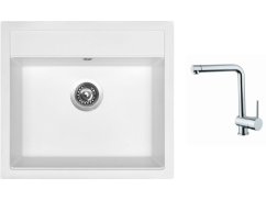 Set Sinks SOLO 560 Milk + baterie Sinks MIX 3 chrom Set Sinks SOLO 560 Milk + baterie Sinks MIX 3 chrom