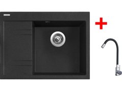 Sinks RIM 650 P Granblack + Elasta nerez/čierná