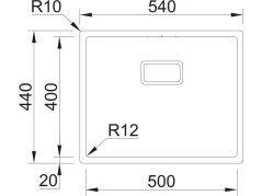 Nerezový dřez Sinks Box 540 FI 1,0mm