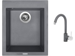 Set Sinks CUBE 410 Titanium + batéria Sinks MIX 35 Titanium Set Sinks CUBE 410 Titanium + batéria Sinks MIX 35 Titanium