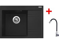Sinks RIM 650 L Metalblack + Elasta nerez/černá Sinks RIM 650 L Metalblack + Elasta nerez/černá