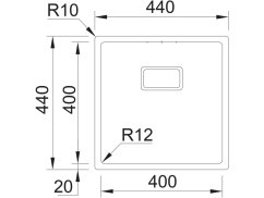 Nerezový dřez Sinks BOX 440 FI 1,0mm Nerezový dřez Sinks BOX 440 FI 1,0mm