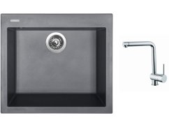 Set Sinks CUBE 560 Titanium + batéria Sinks MIX 3 chróm Set Sinks CUBE 560 Titanium + batéria Sinks MIX 3 chróm