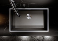 Nerezový dřez Blanco CLARON 700 IF nerez Dark Steel