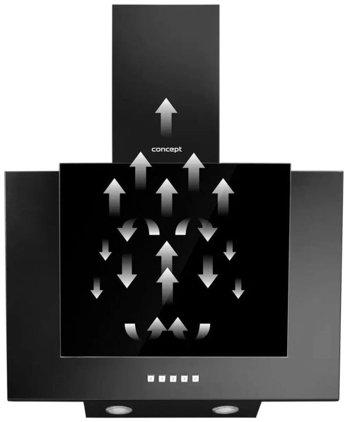 Concept OPK5260bc Black komínová digestoř 60 cm