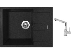 Set Sinks AMANDA 650 Granblack + baterie Sinks MIX 350 P chrom Set Sinks AMANDA 650 Granblack + baterie Sinks MIX 350 P chrom