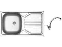 Set Sinks OKIO 780 M matný + baterie Sinks EVERA chrom Set Sinks OKIO 780 M matný + baterie Sinks EVERA chrom