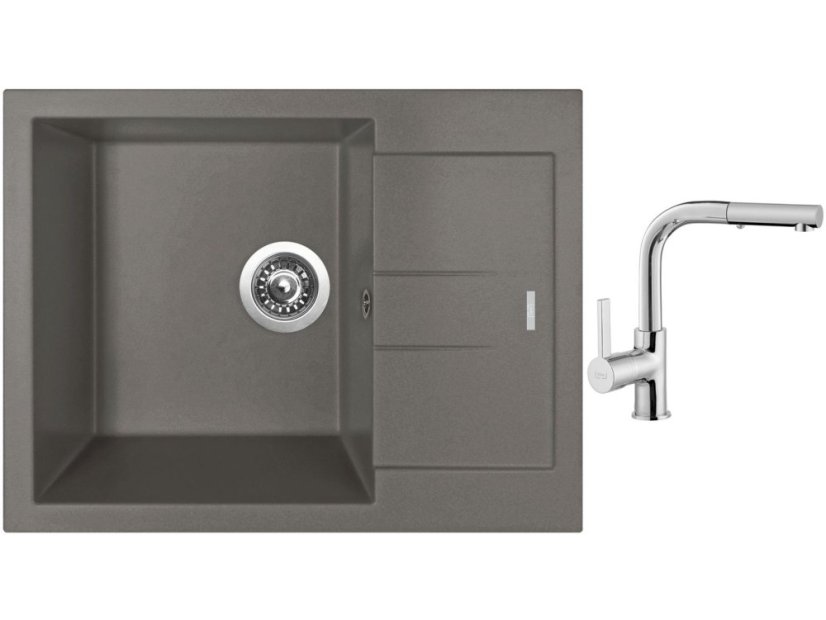 Set Sinks AMANDA 650 Truffle + batéria Sinks ENIGMA S chróm