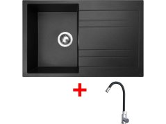 Sinks GRANDE 800 Granblack + Elasta nerez/černá