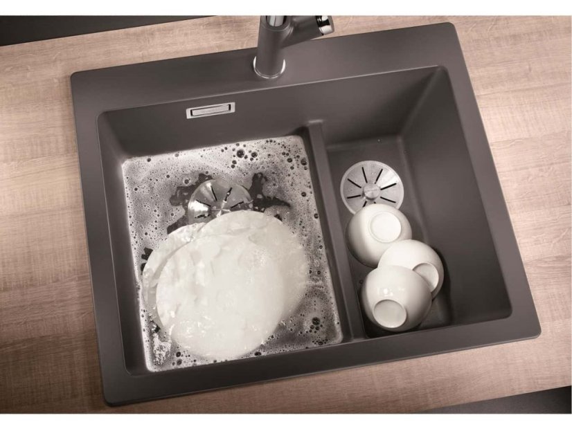 Granitový drez Blanco PLEON 6 Split InFino tartufo