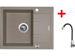 Sinks LINEA 600 XC Truffle + Elasta nerez/černá Sinks LINEA 600 XC Truffle + Elasta nerez/černá