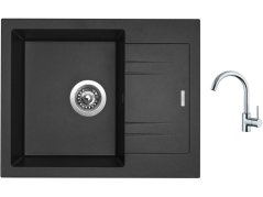 Set Sinks LINEA 600 N Metalblack + batéria Sinks MIX 35 chróm Set Sinks LINEA 600 N Metalblack + batéria Sinks MIX 35 chróm
