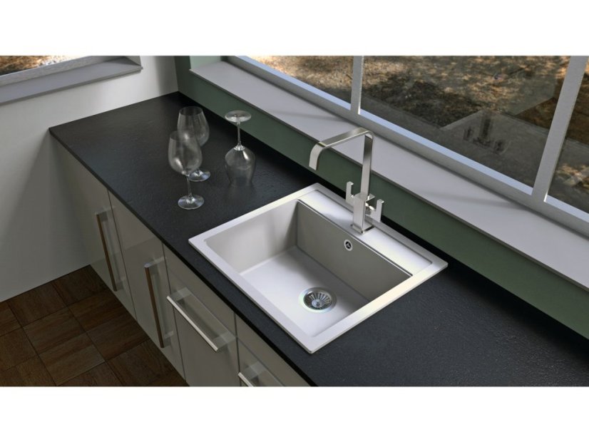 Set Sinks Solo 560 Milk + Elka Černá matná