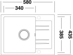 Granitový dřez Sinks RAPID 580 N Granblack