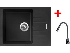 Sinks PERFECTO 650 Metalblack + ELASTA S černá matná
