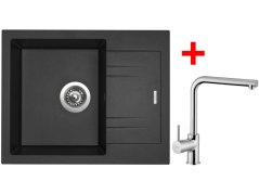 Sinks LINEA 600 Metalblack + Elka Sinks LINEA 600 Metalblack + Elka