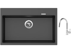 Set Sinks MAXIMO 780 Metalblack + batéria Sinks MIX 35 P chróm Set Sinks MAXIMO 780 Metalblack + batéria Sinks MIX 35 P chróm
