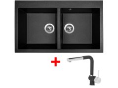 Set Sinks Amanda 860 Duo Metalblack + Mix 3 P GR Set Sinks Amanda 860 Duo Metalblack + Mix 3 P GR