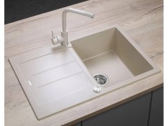 Granitový dřez Concept DG10C45be Cubis Béžový - 2