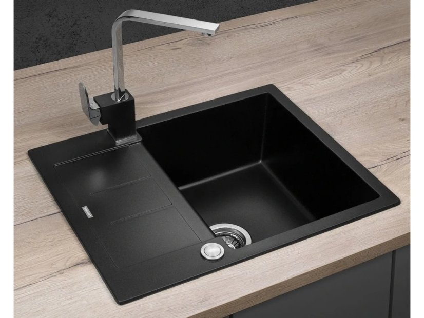 Granitový dřez s Conceptr DG05C45bc Cubis Černý - 3
