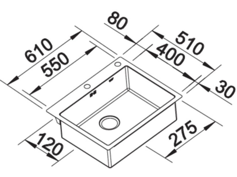 Nerezový drez Blanco CLARON 500-IF/A InFino Nerez durinox s tiahlom