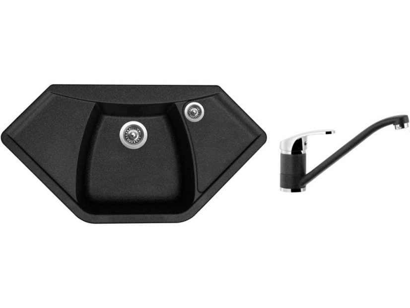 Set Sinks NAIKY 980 Granblack + batéria Sinks Pronto Grandblack