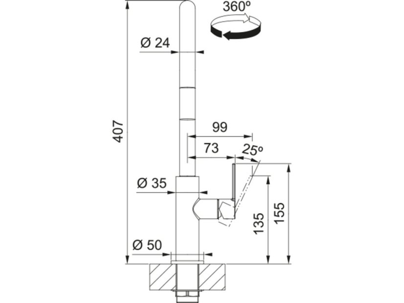 Dřezová baterie Franke FS 2839.031 MARIS SLIM Chrom - 6