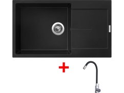 Sinks ULTIMA 860 XXL Pureblack + Elasta nerez/čierná Sinks ULTIMA 860 XXL Pureblack + Elasta nerez/čierná
