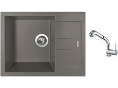 Set Sinks AMANDA 650 Truffle + batéria Sinks MIX 3 S Chróm