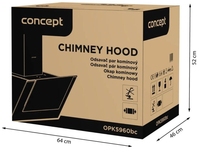 Concept OPK5960bc Black komínová digestoř 60 cm - 12