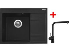 Set Sinks RIM 650 L Metalblack + Elka černá matná Set Sinks RIM 650 L Metalblack + Elka černá matná