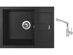Set Sinks AMANDA 650 Metalblack + baterie Sinks MIX 350 P chrom Set Sinks AMANDA 650 Metalblack + baterie Sinks MIX 350 P chrom