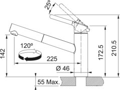 Dřezová baterie Franke FC 3055 Orbit